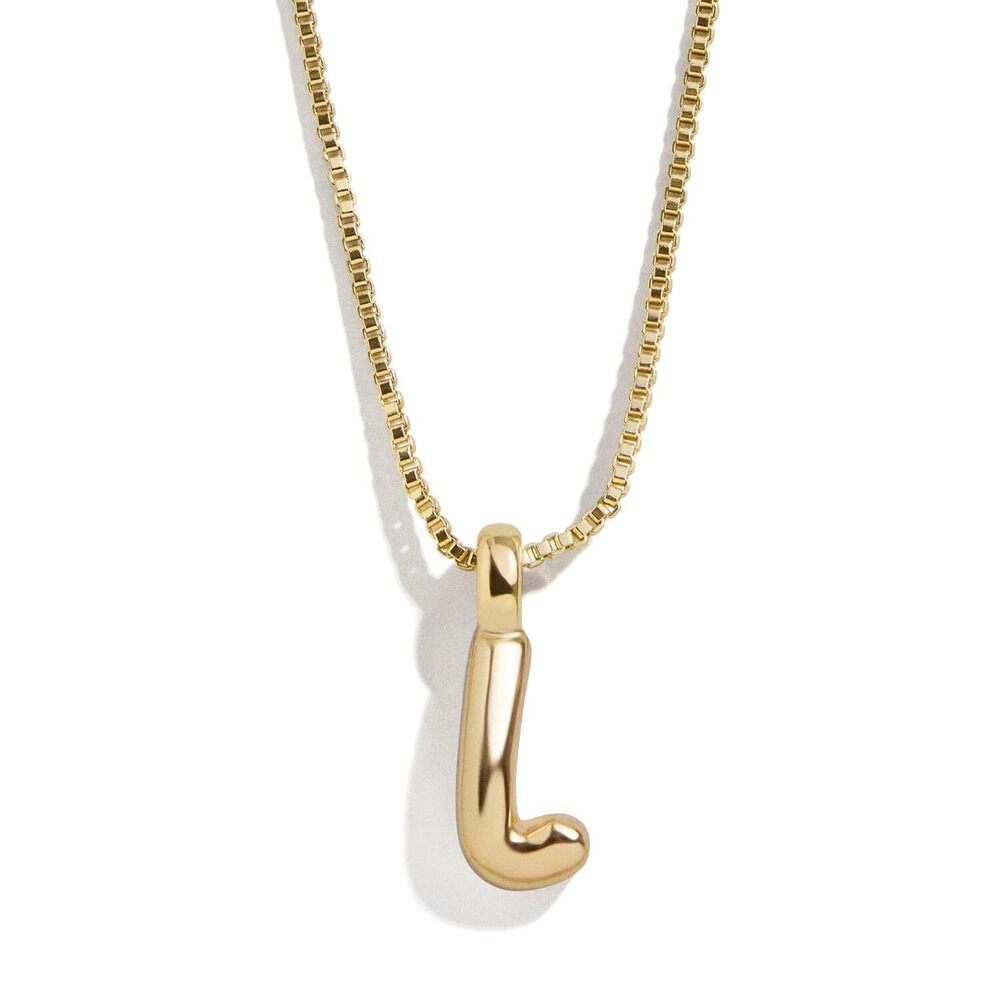 Gwen Gold Bubble Initial Necklace - Jewelry for Women - 3D Pendant